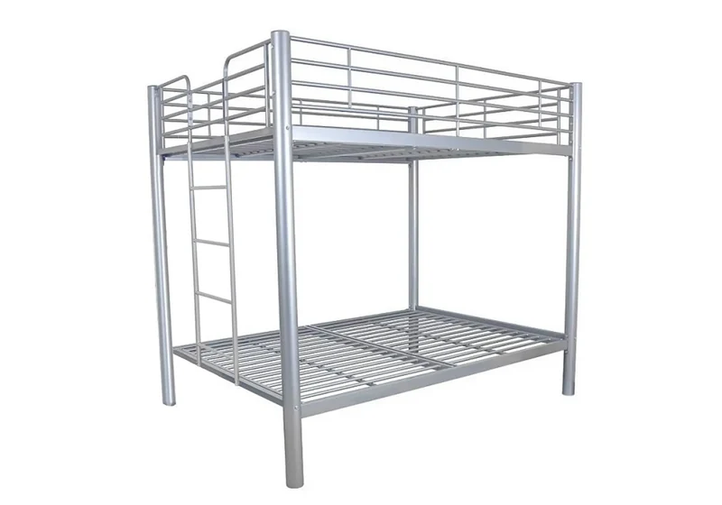 Lit superposé 2x140×190 gris - Ella