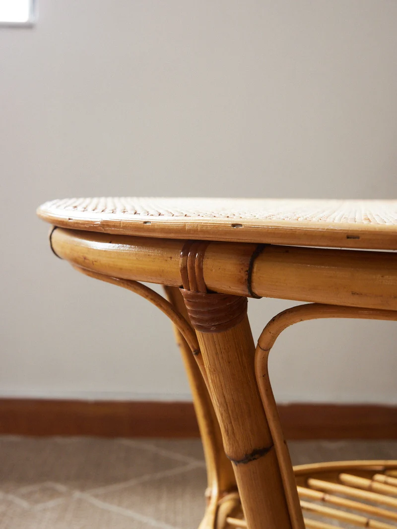 Léonie, la table basse en rotin N°1016