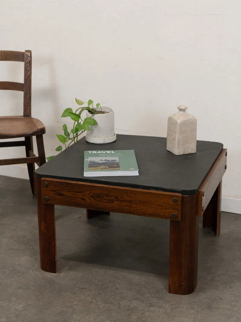 Marie-Pierre, la table basse en bois et ardoise N°81