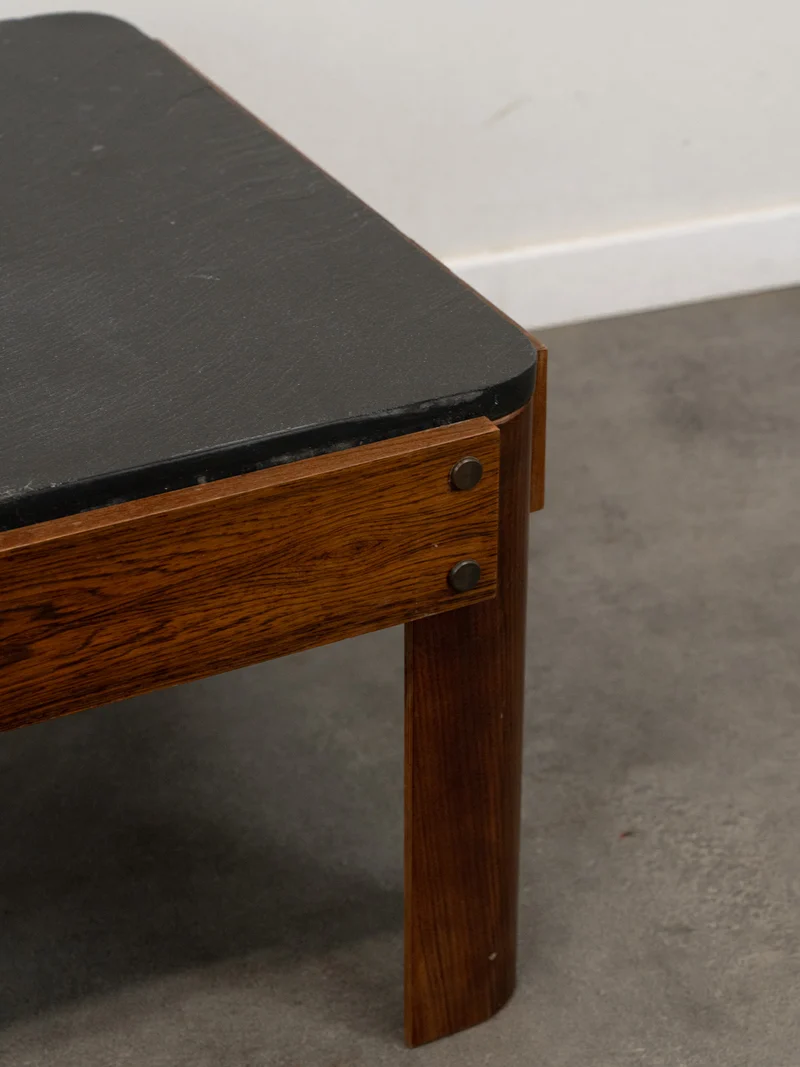 Marie-Pierre, la table basse en bois et ardoise N°81