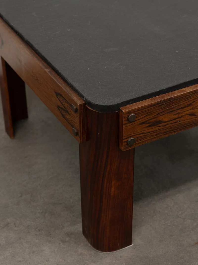 Marie-Pierre, la table basse en bois et ardoise N°81