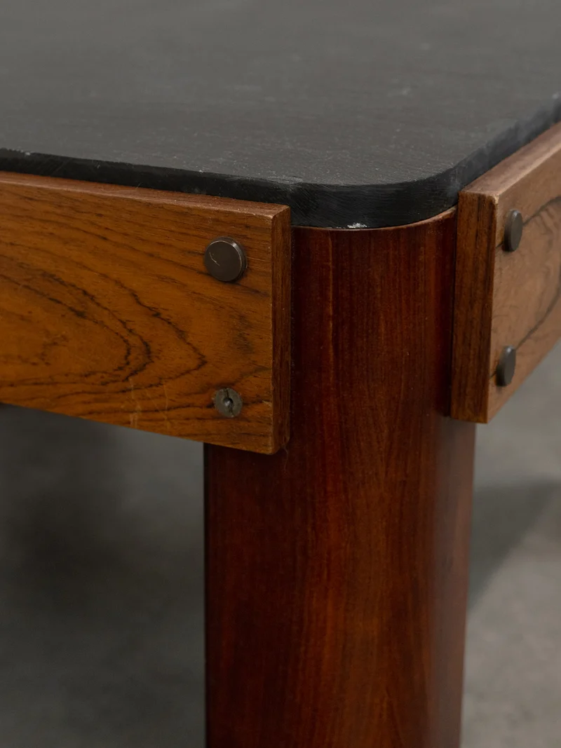 Marie-Pierre, la table basse en bois et ardoise N°81