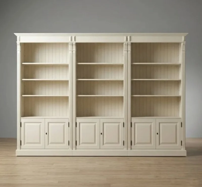 Casa Padrino Bücherregal im Landhausstil, 340 x 46 x 197 cm