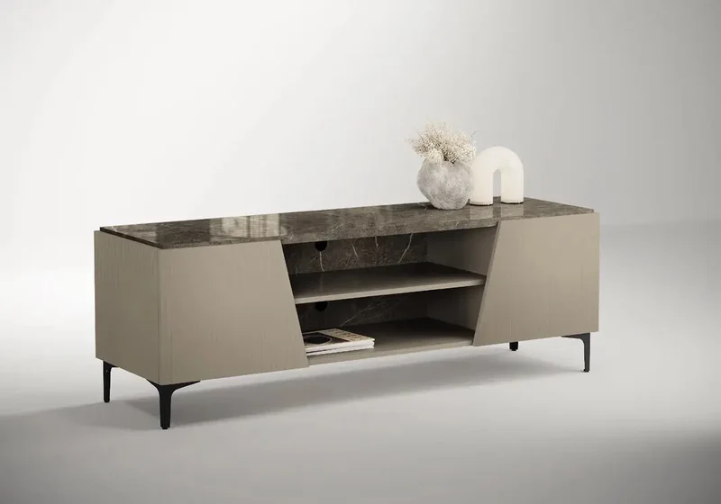 Ensemble meuble TV beige OUNS