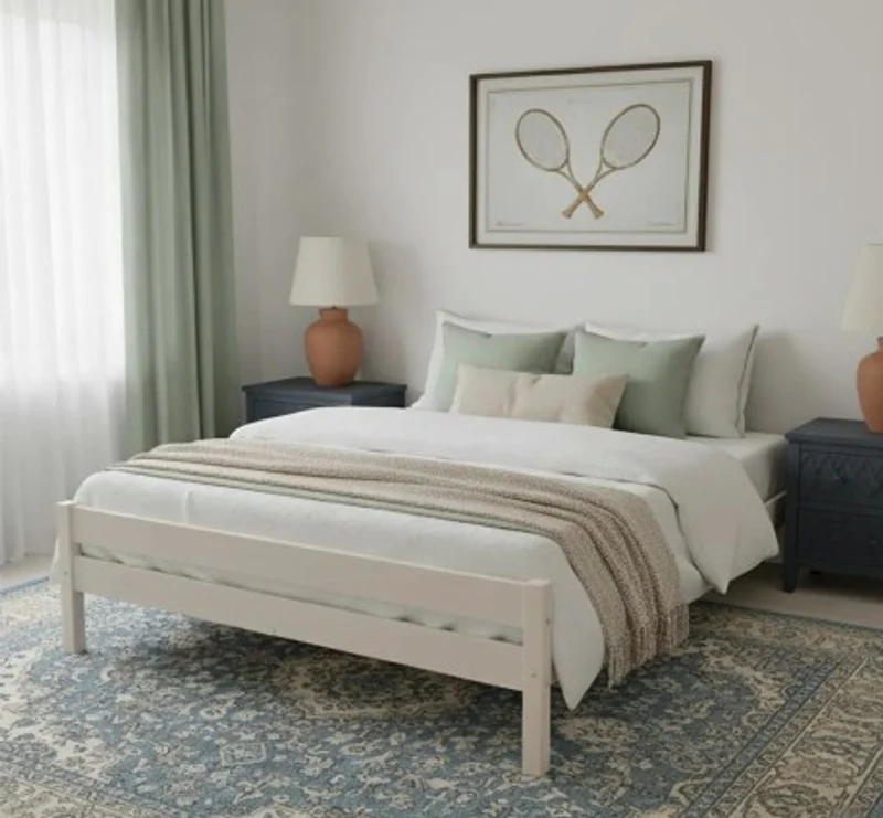 Casa Padrino Bett im Landhausstil, 200 x 160 x 50 cm