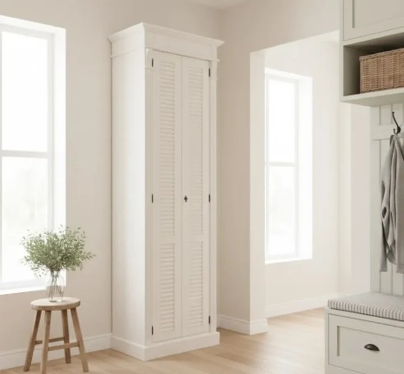 Casa Padrino Schrank im Landhausstil mit 2 Türen, 77 x 40 x 240 cm