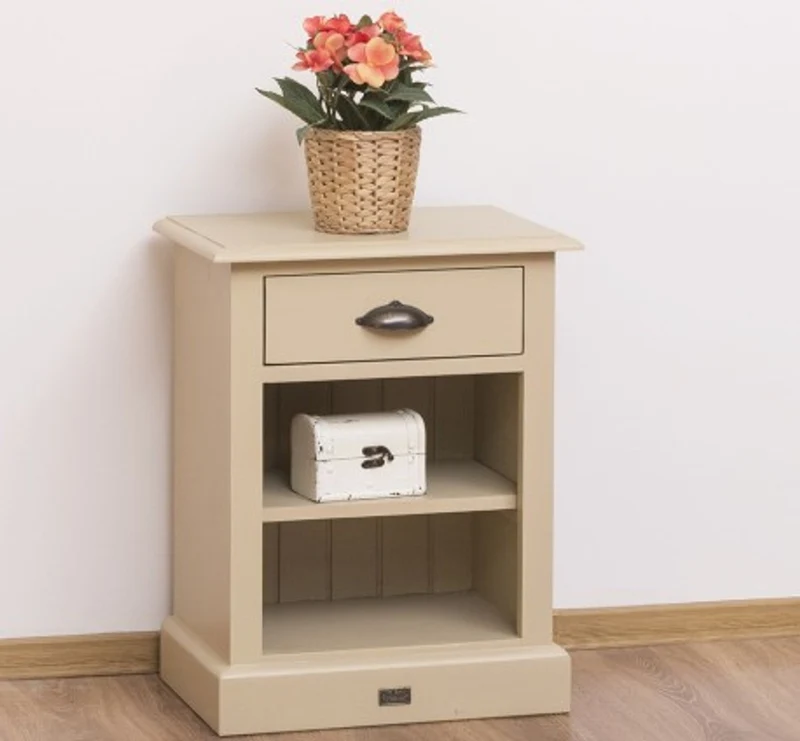 Casa Padrino Nachttisch im Landhausstil mit 1 Schublade, 47 x 32 x 59 cm