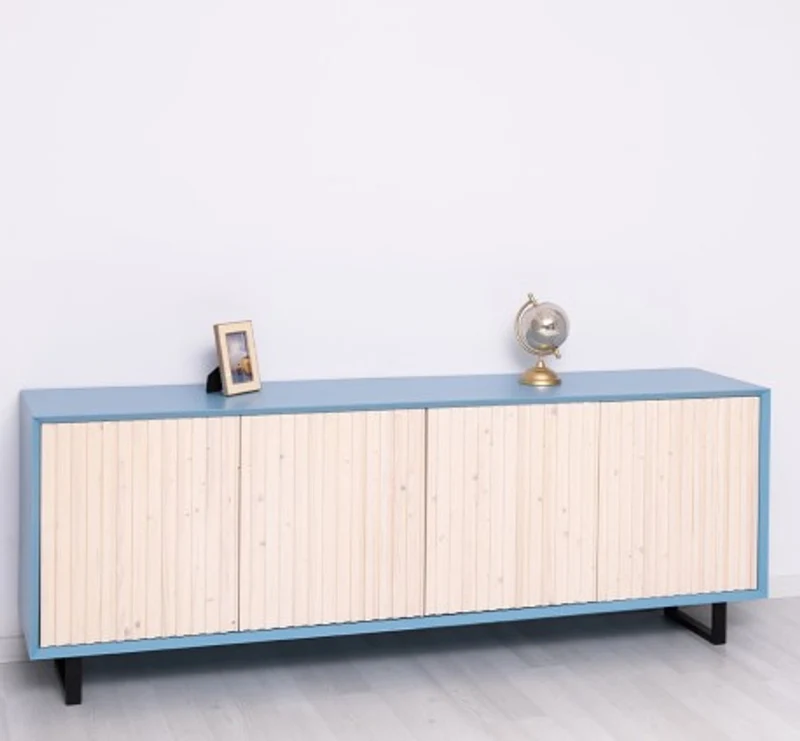 Casa Padrino Kommode im Landhausstil mit 4 Türen, 214 x 50 x 78 cm