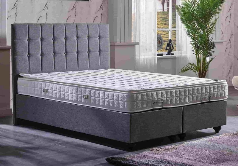 Tête de lit matelassé gris STAR