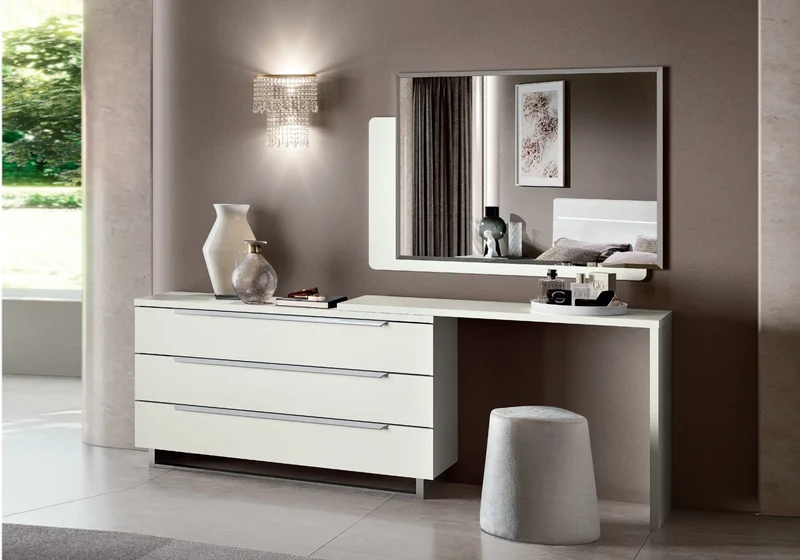 Chambre complète laquée blanc RINA