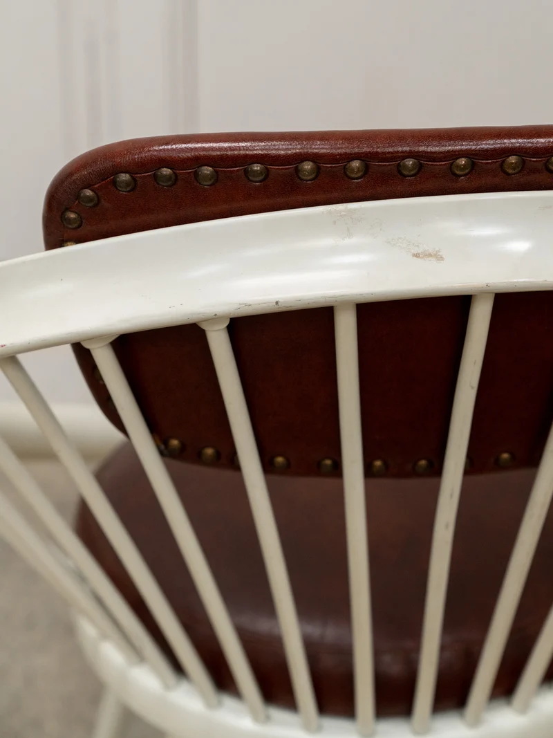 Jakob, le fauteuil circle en cuir par Yngve Ekström N°1293