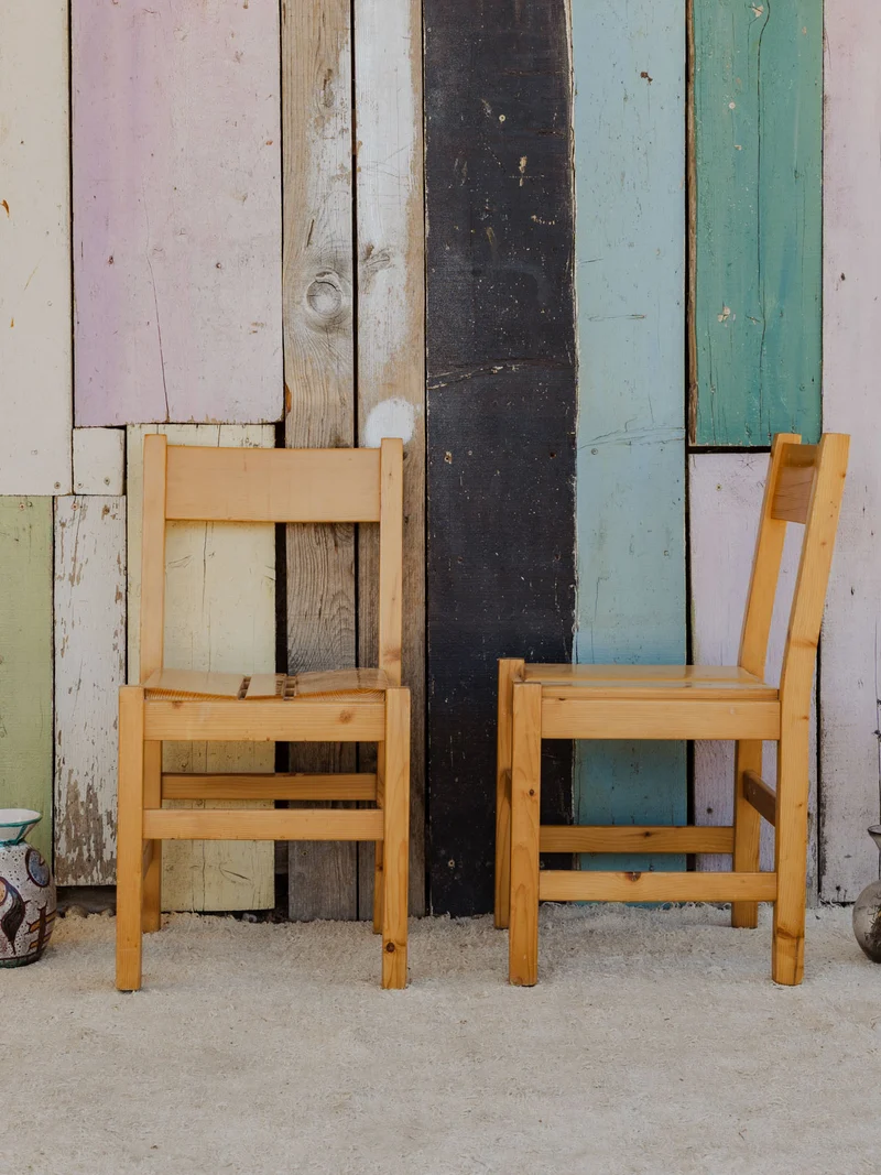 Claude, le lot de 4 chaises en bois N°1389