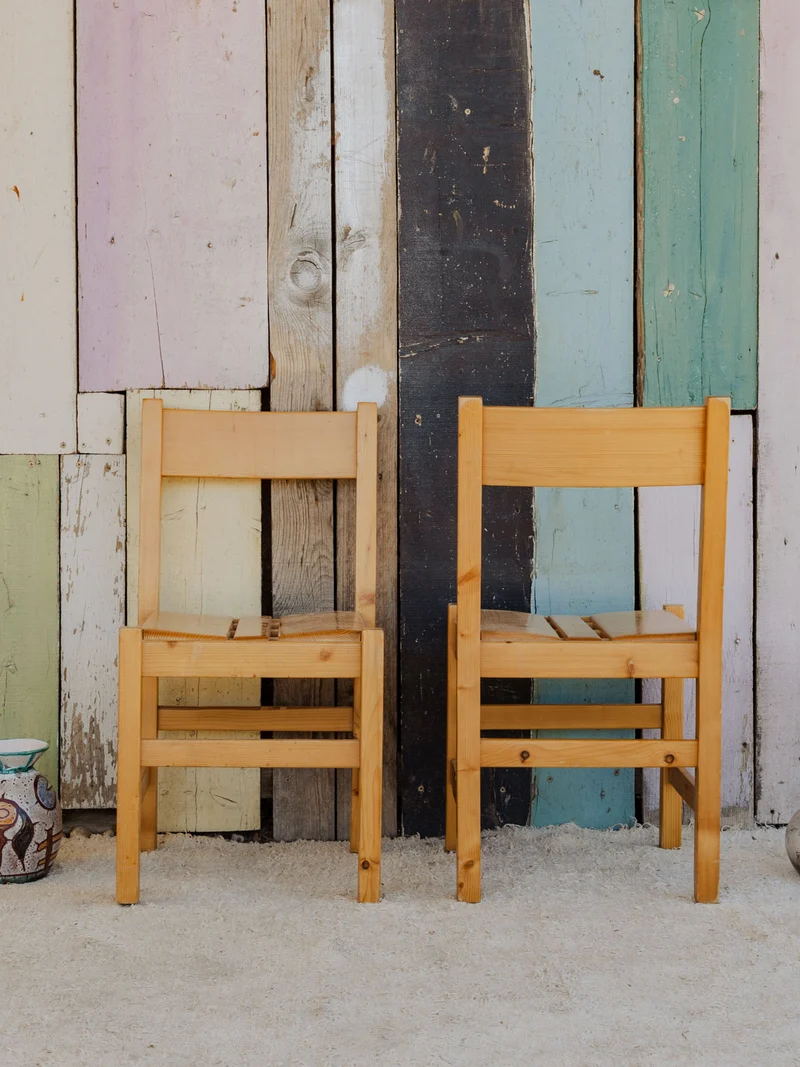 Claude, le lot de 4 chaises en bois N°1389