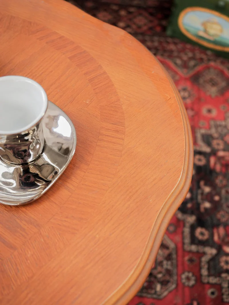 Léonie, la table basse ovale en bois N°1052