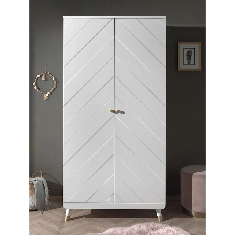 Armoire 2 portes Vipack Billy Blanc
