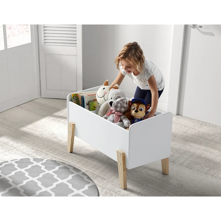 Coffre à jouets Vipack Kiddy - Blanc