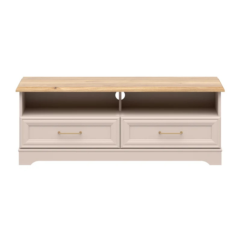 Meuble TV 2 tiroirs 124 cm Perle Cachemire