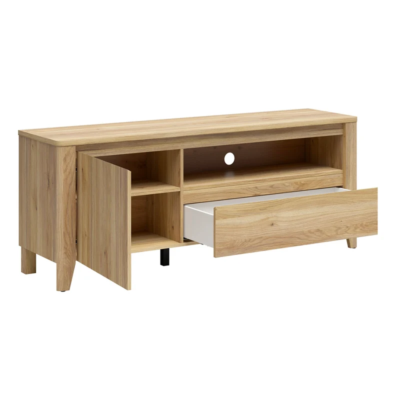 Meuble TV 1 porte 1 tiroir 161 cm Samara Bois