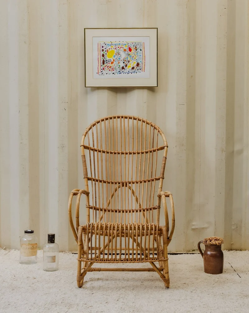 Ernest, le fauteuil en rotin N°1046