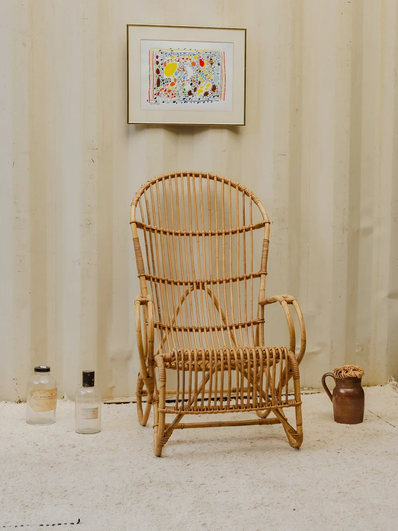 Ernest, le fauteuil en rotin N°1046