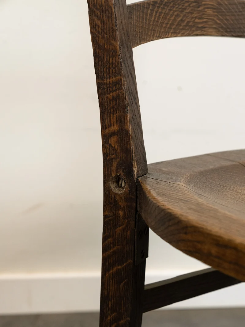 Claude, le lot de 4 chaises anciennes en bois N°1373