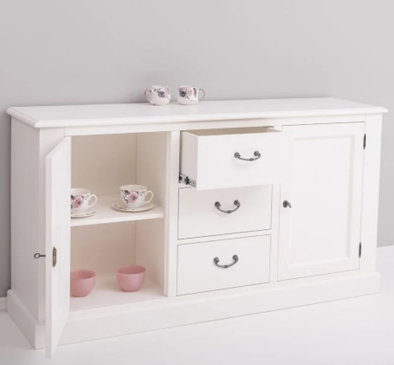 Casa Padrino Sideboard im Landhausstil mit 2 Türen und 3 Schubladen, 173 x 47 x 93 cm