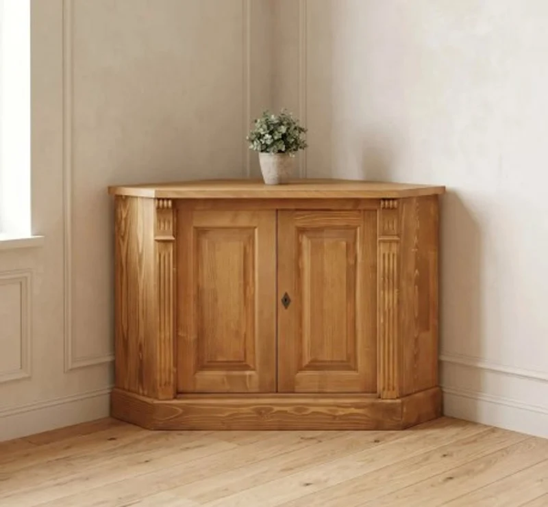 Casa Padrino Sideboard im Landhausstil mit 2 Türen und Eichenholzplatte, 110 x 52 x 78 cm