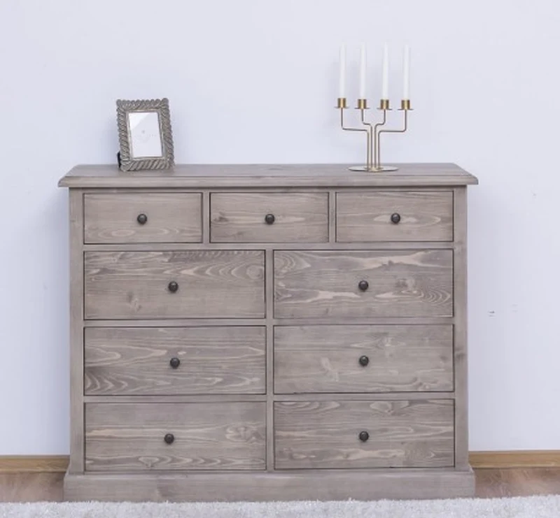 Casa Padrino Kommode im Landhausstil mit 9 Schubladen, 122 x 41 x 97 cm