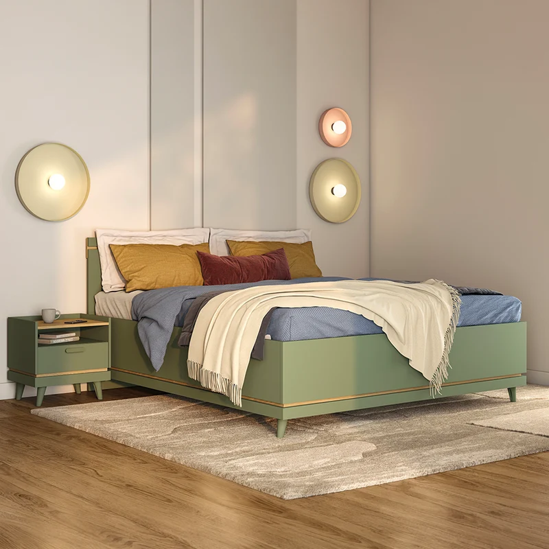 Lit coffre 180x200 sommier inclus Sandy Vert