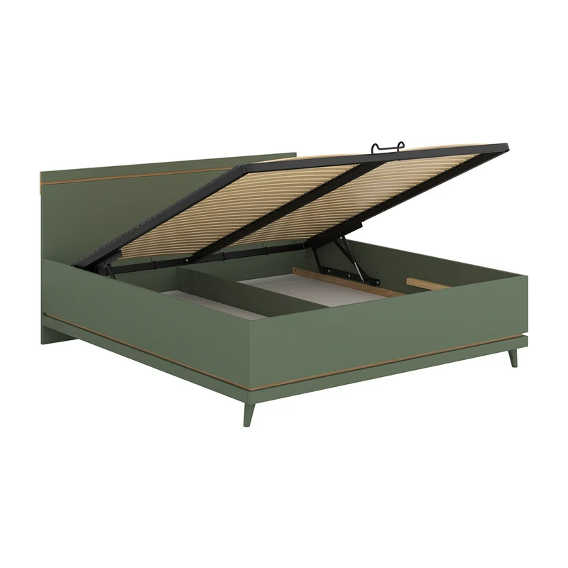 Lit coffre 180x200 sommier inclus Sandy Vert