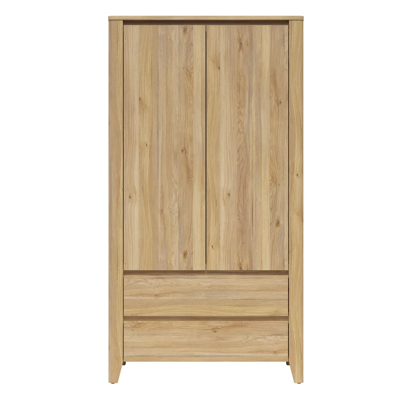 Armoire 2 portes 2 tiroirs Samara Bois