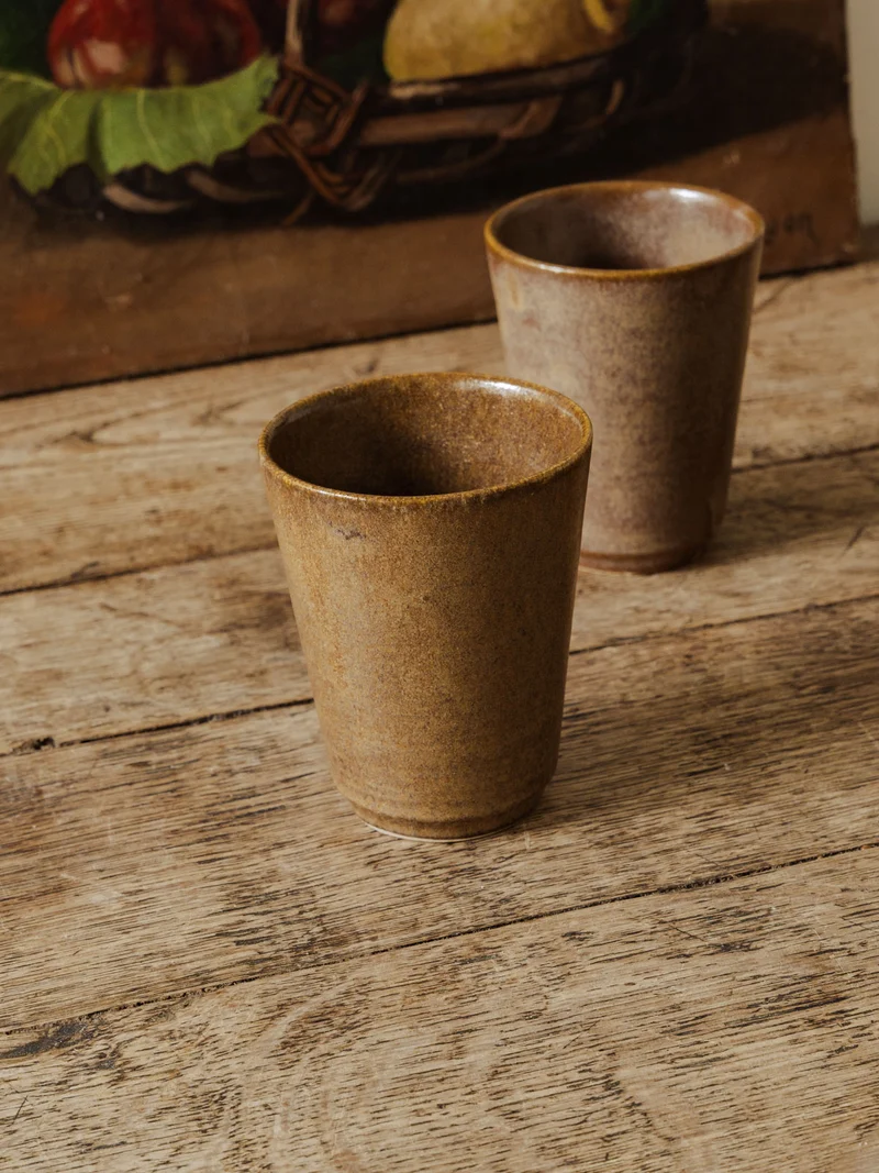 Eugène, le lot de 5 verres en grès brun N°236