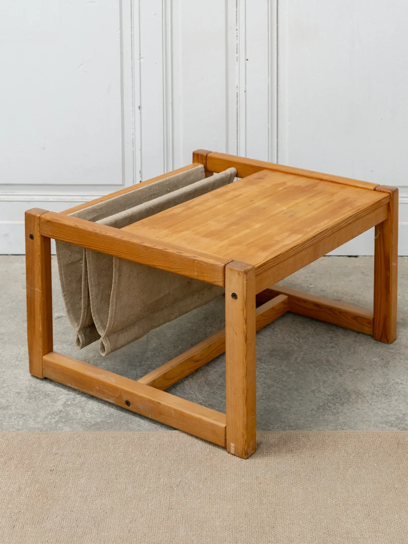 Donna, la table basse avec son porte-revue en toile N°1068