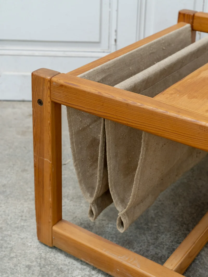 Donna, la table basse avec son porte-revue en toile N°1068