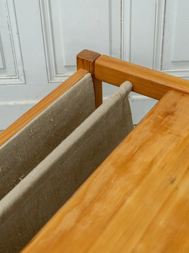 Donna, la table basse avec son porte-revue en toile N°1068