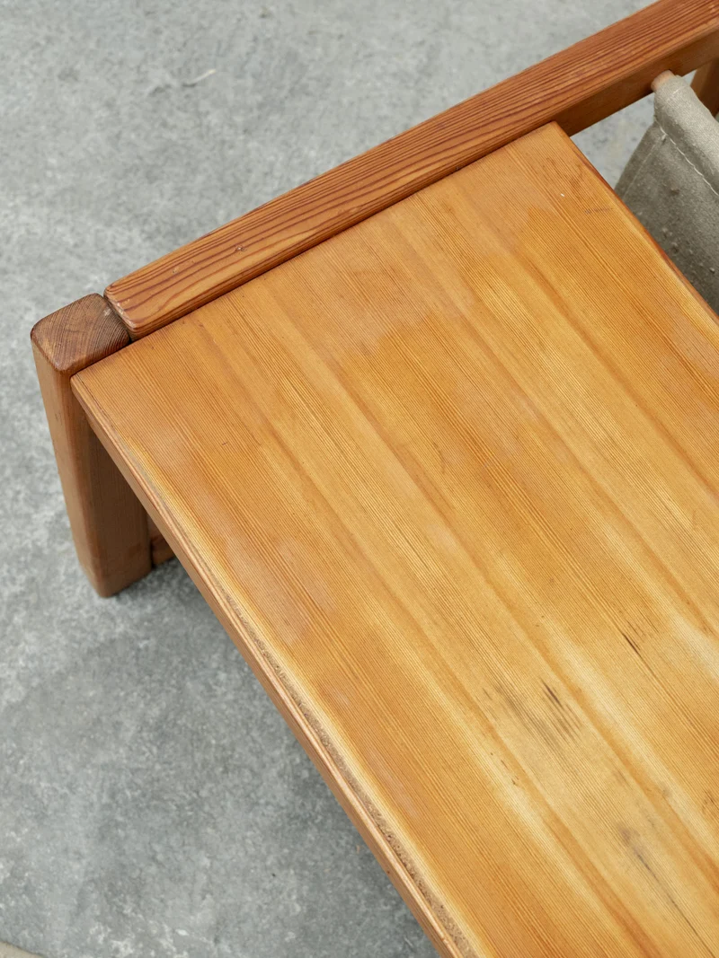 Donna, la table basse avec son porte-revue en toile N°1068