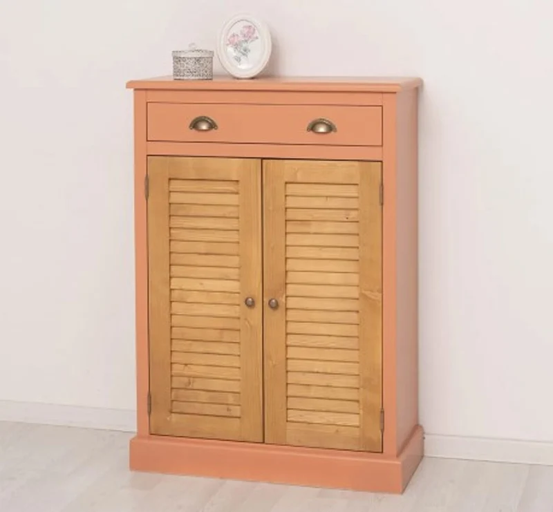 Casa Padrino Kommode im Landhausstil mit 2 Türen und 1 Schublade, 85 x 37 x 120 cm
