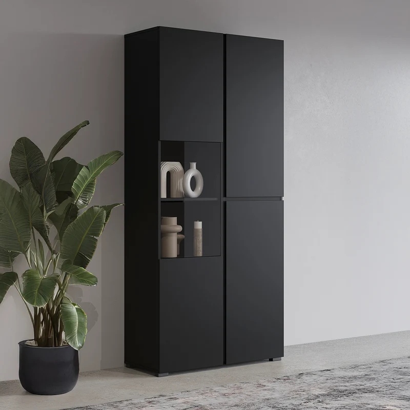 Vaisselier 2 portes Lilia Noir
