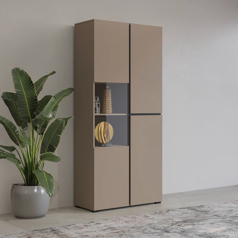 Vaisselier 2 portes Lilia Taupe