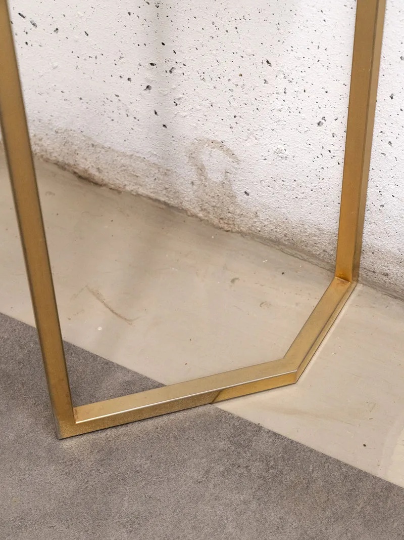 Louise, la console coiffeuse avec miroir imitation écaille de tortue N°318