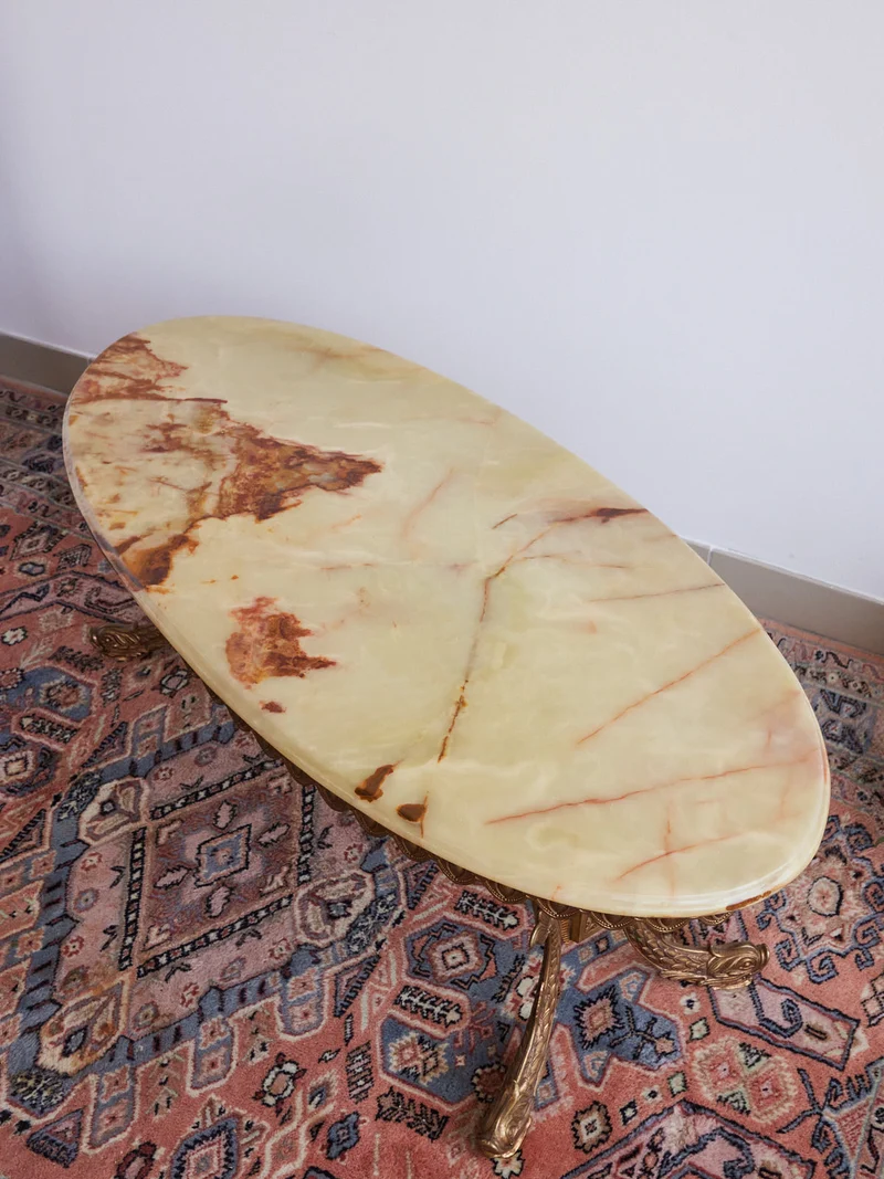 Léonie, la table basse en onyx N°1038