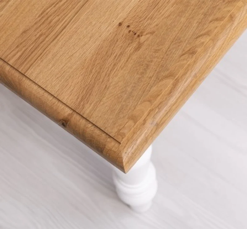 Casa Padrino Couchtisch im Landhausstil mit Eichenholzplatte, 90 x 65 x 45 cm