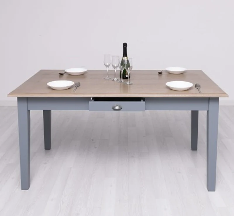 Casa Padrino Esstisch im Landhausstil mit Eichenholzplatte, 160 x 90 x 78 cm