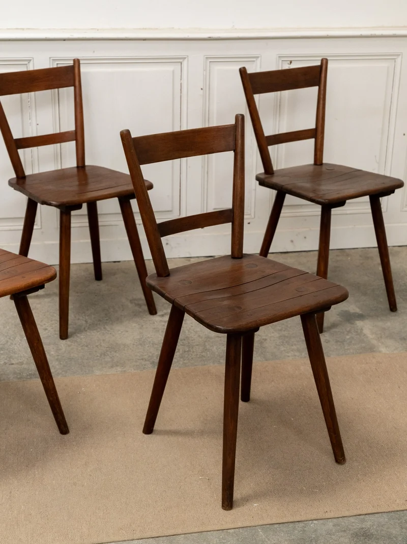 Alma, le lot de 5 chaises vintage par Adolf Schenck N°1692