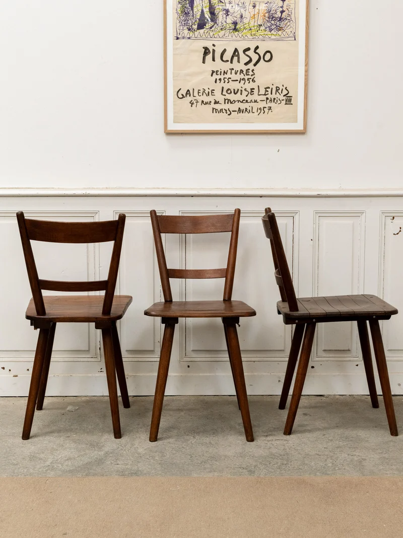 Alma, le lot de 5 chaises vintage par Adolf Schenck N°1692