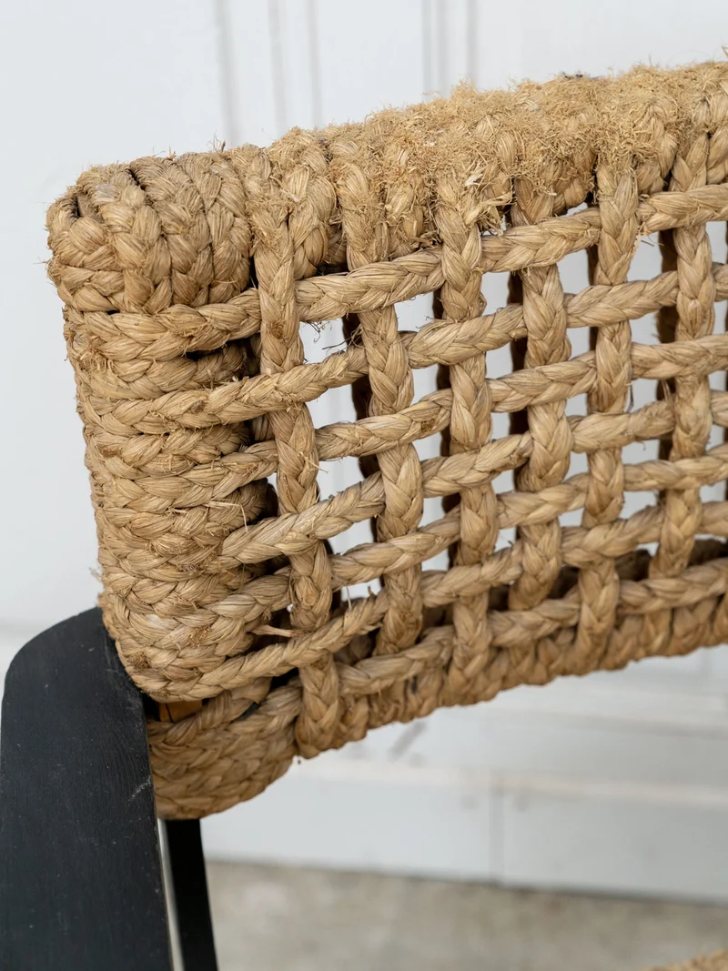 Ernest, le fauteuil Audoux Minet en hêtre et corde tressée N°1053