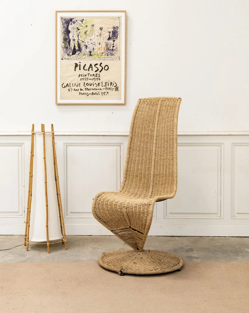 Ernest, le fauteuil sculptural en corde N°1052