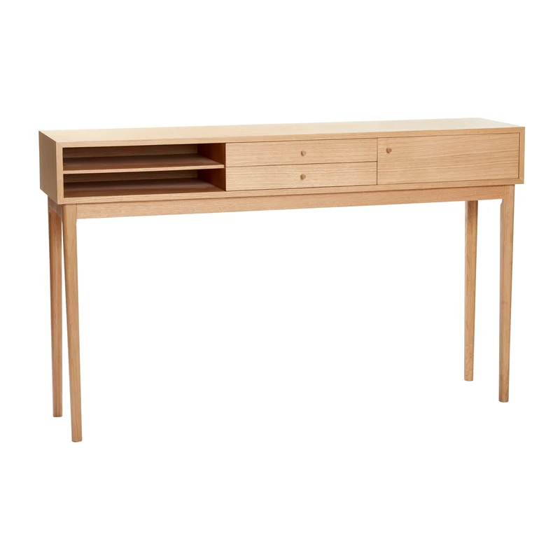 Table console en chêne naturel