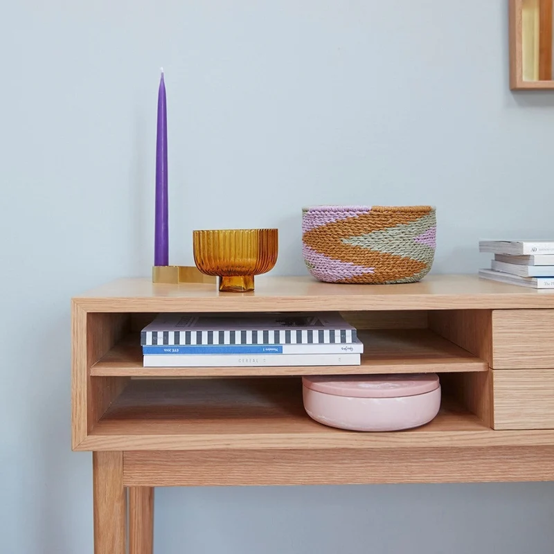 Table console en chêne naturel