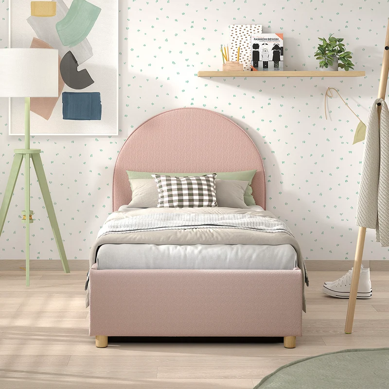 Lit coffre 90x200 sommier inclus Vipack Moon Rose